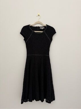 Black Lace Fit-and-Flare Dress - Downeast